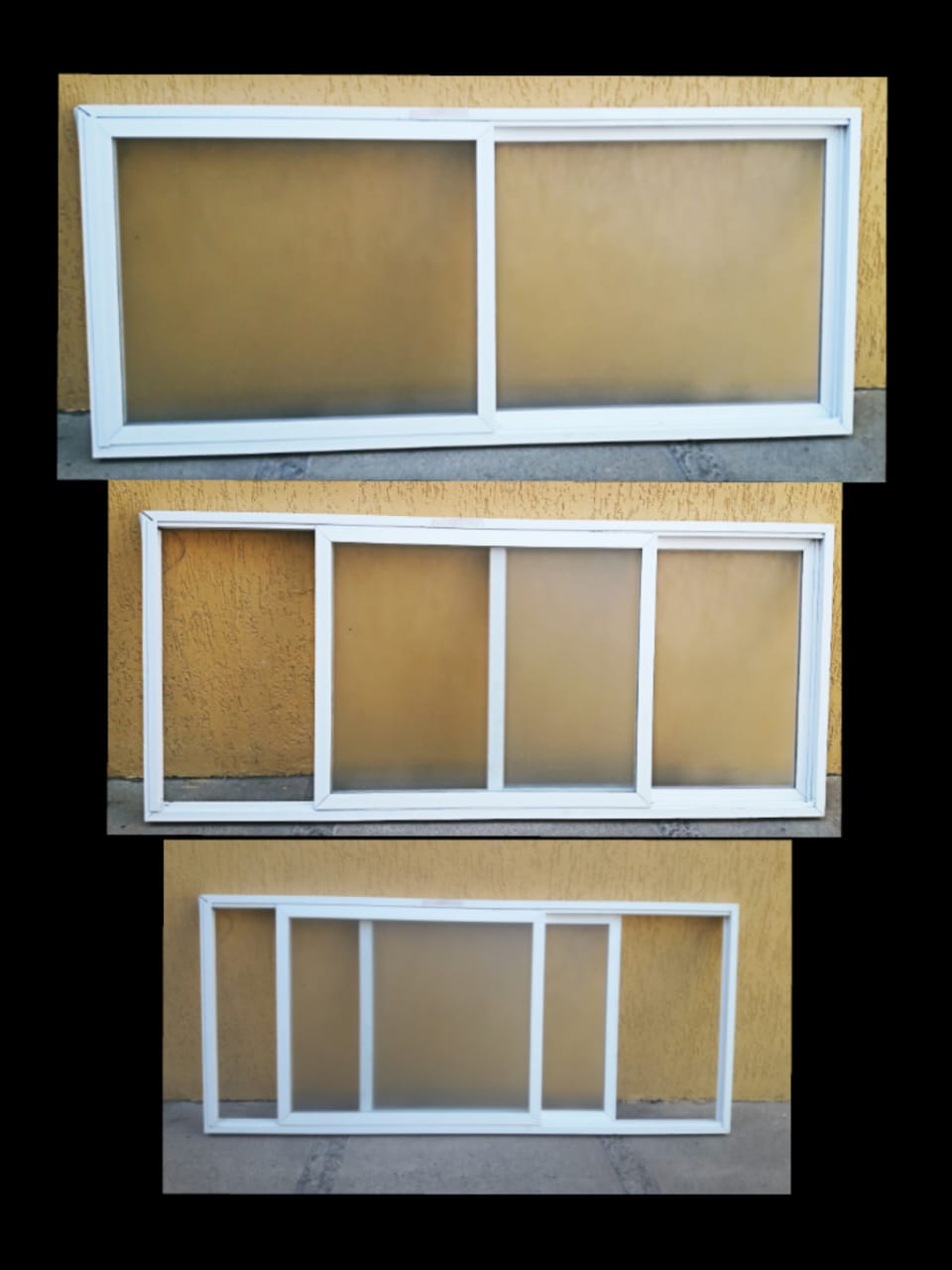 Portas para armário com moldura em alumínio branco com vidro mine boreal, de correr 02 folhas.